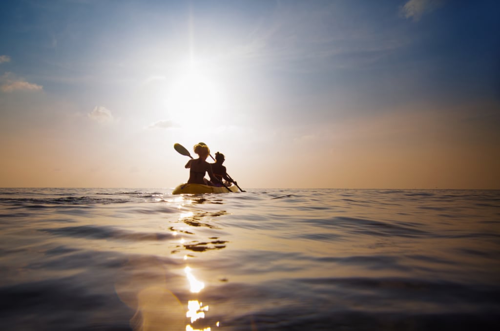 Kayaking on the ocean