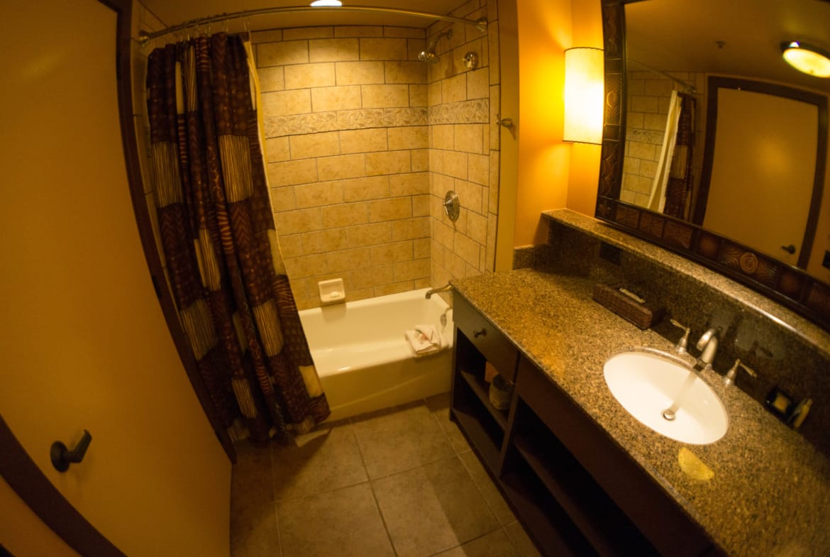 bathroom at animal kingdom resort
