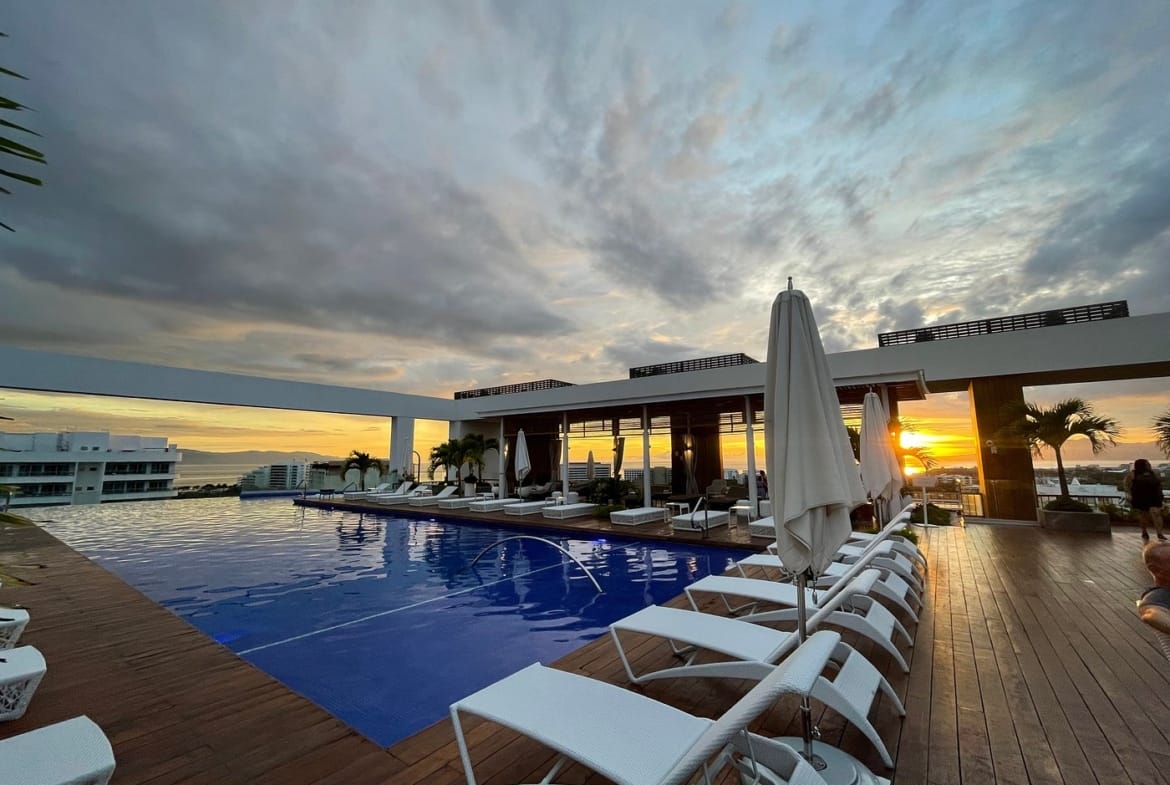 The Estates at Vidanta Nuevo Vallarta Pool at Night