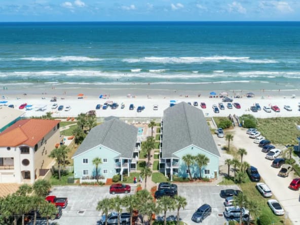 Sea Villas, Exploria Resort, New Smyrna Beach Timeshare, Florida, Aerial, Beach View