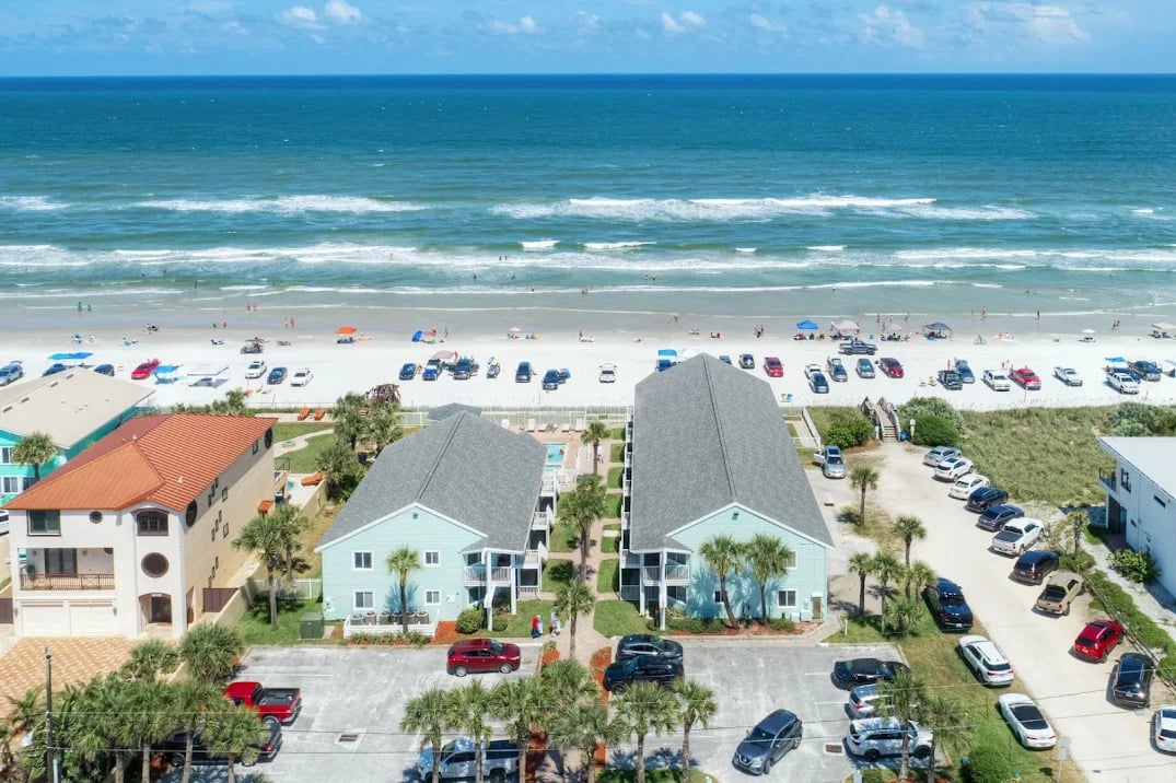 Sea Villas, Exploria Resort, New Smyrna Beach Timeshare, Florida, Aerial, Beach View