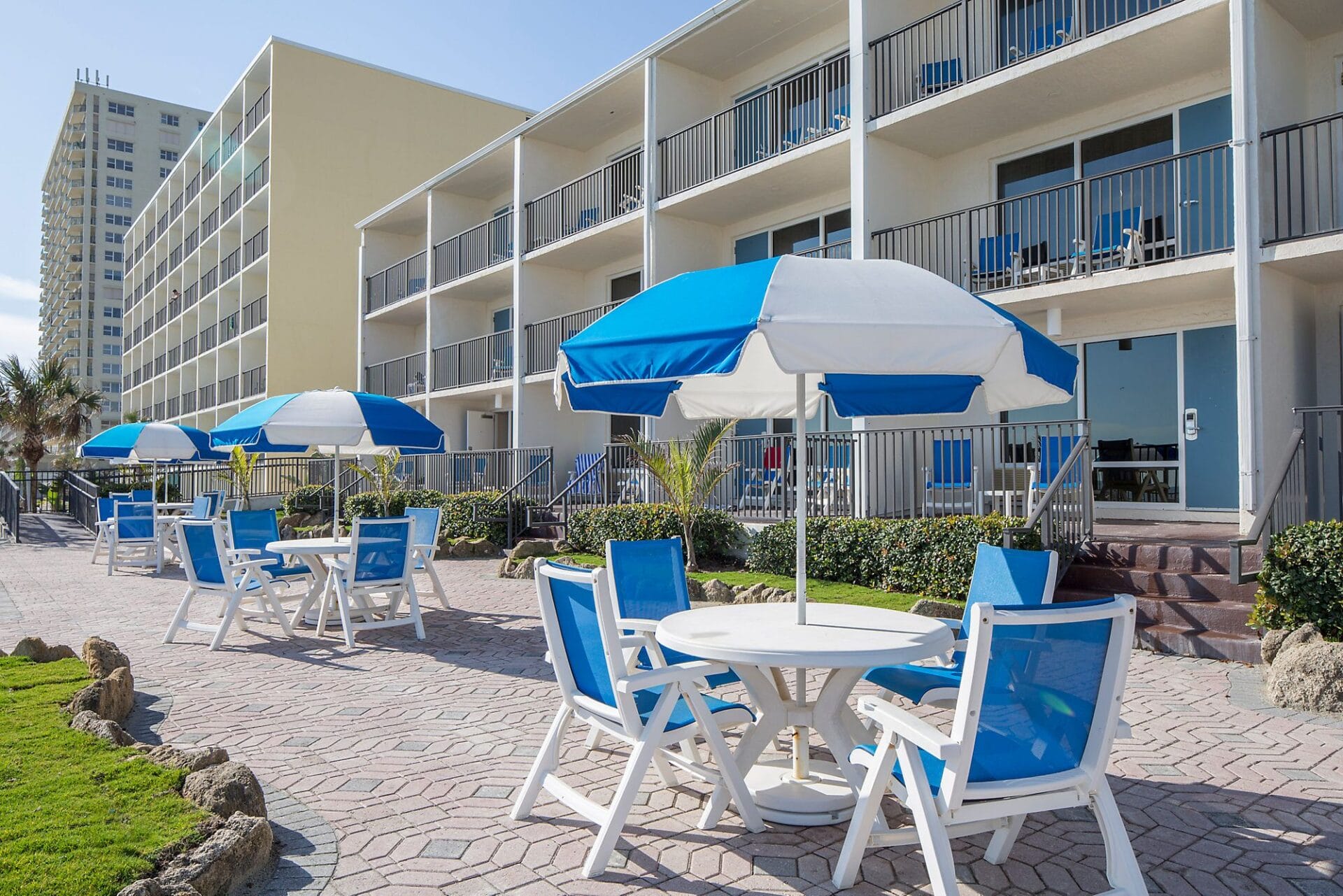 pool deck at dolphin beach