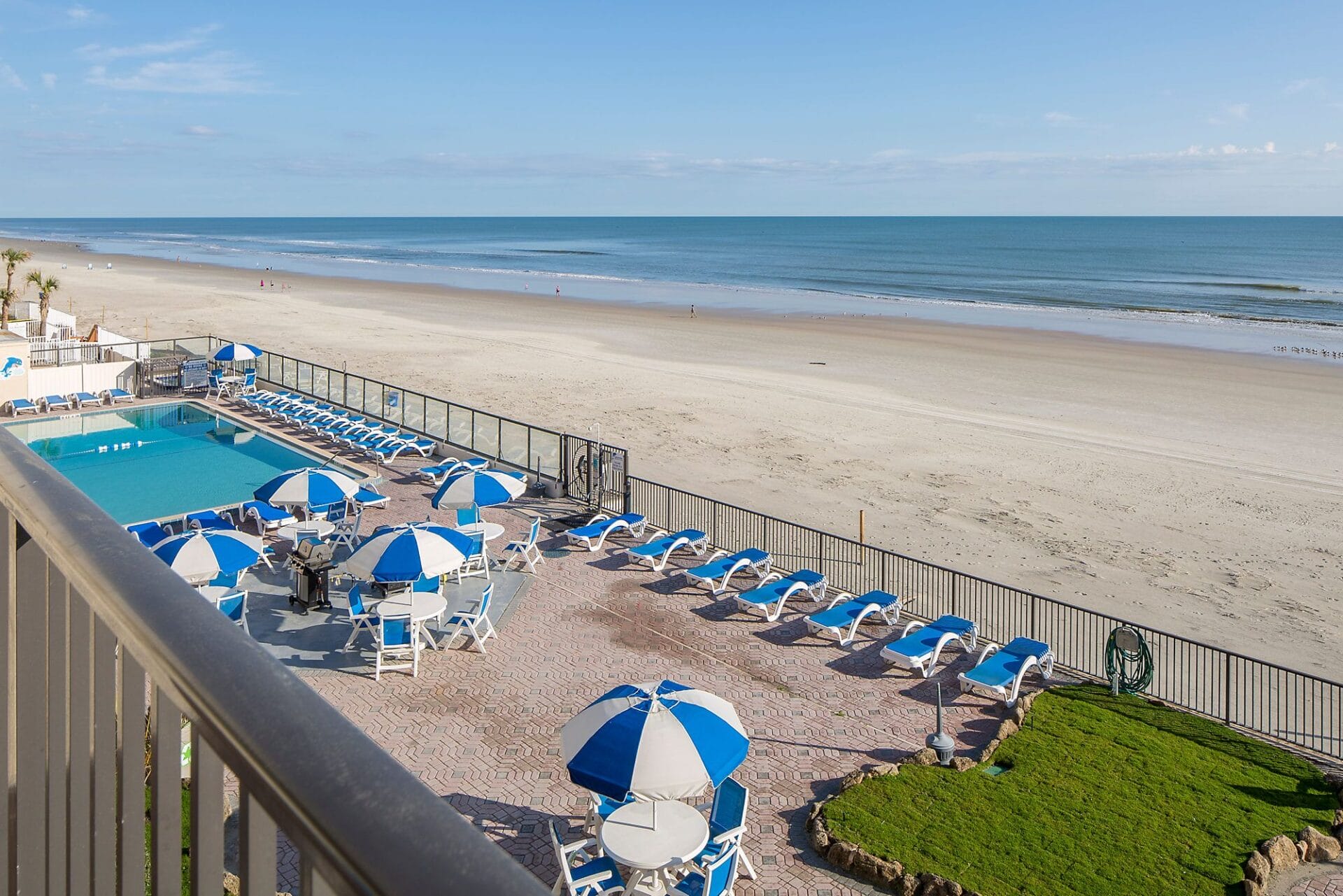 balcony view from studio dolphin beach