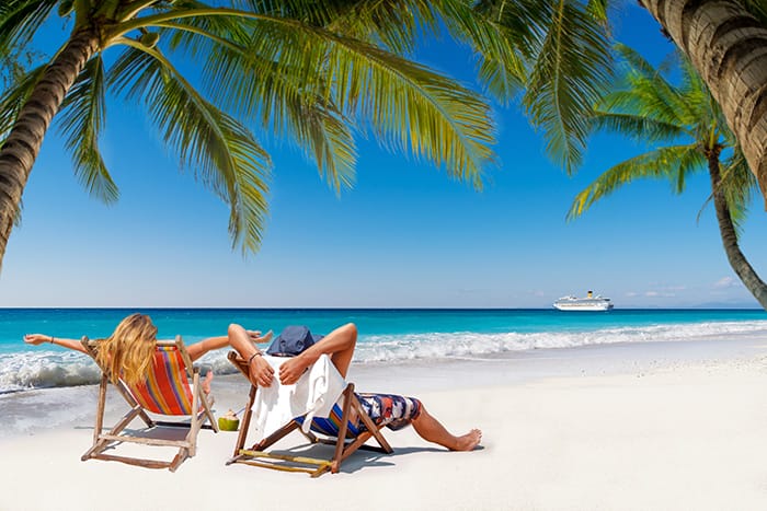 Couple on a tropical beach