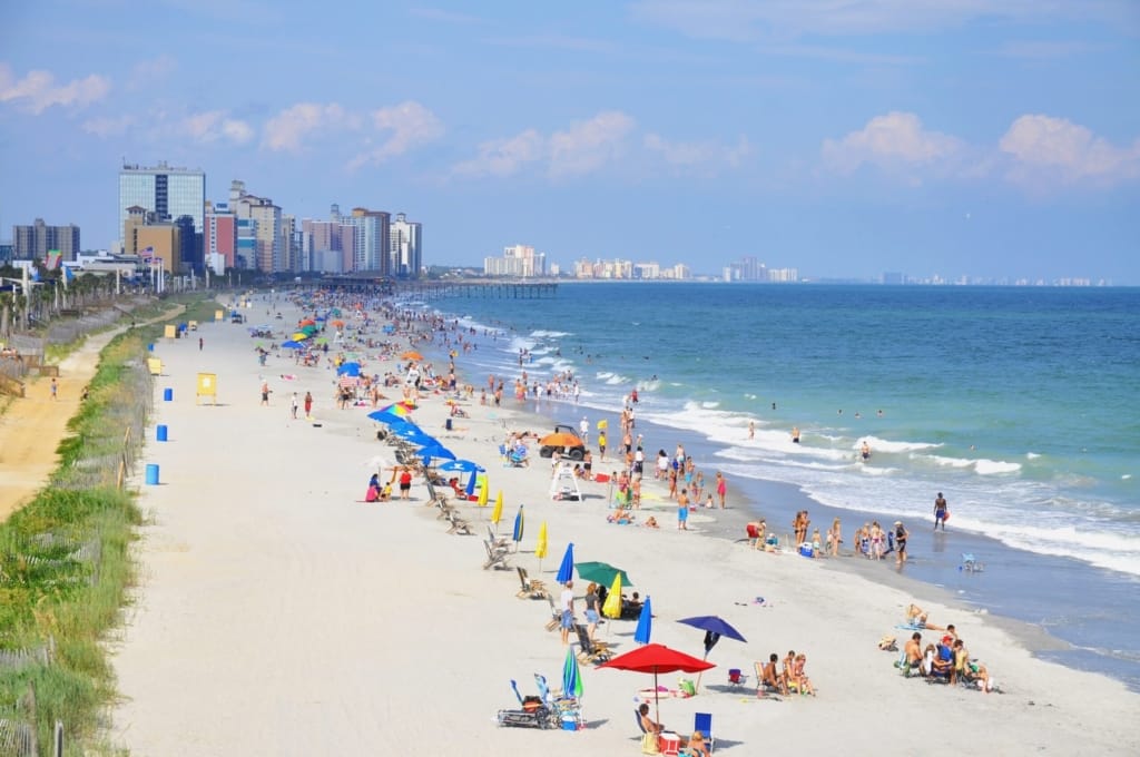 Overview Of Myrtle 
 surfside Beach ocean views