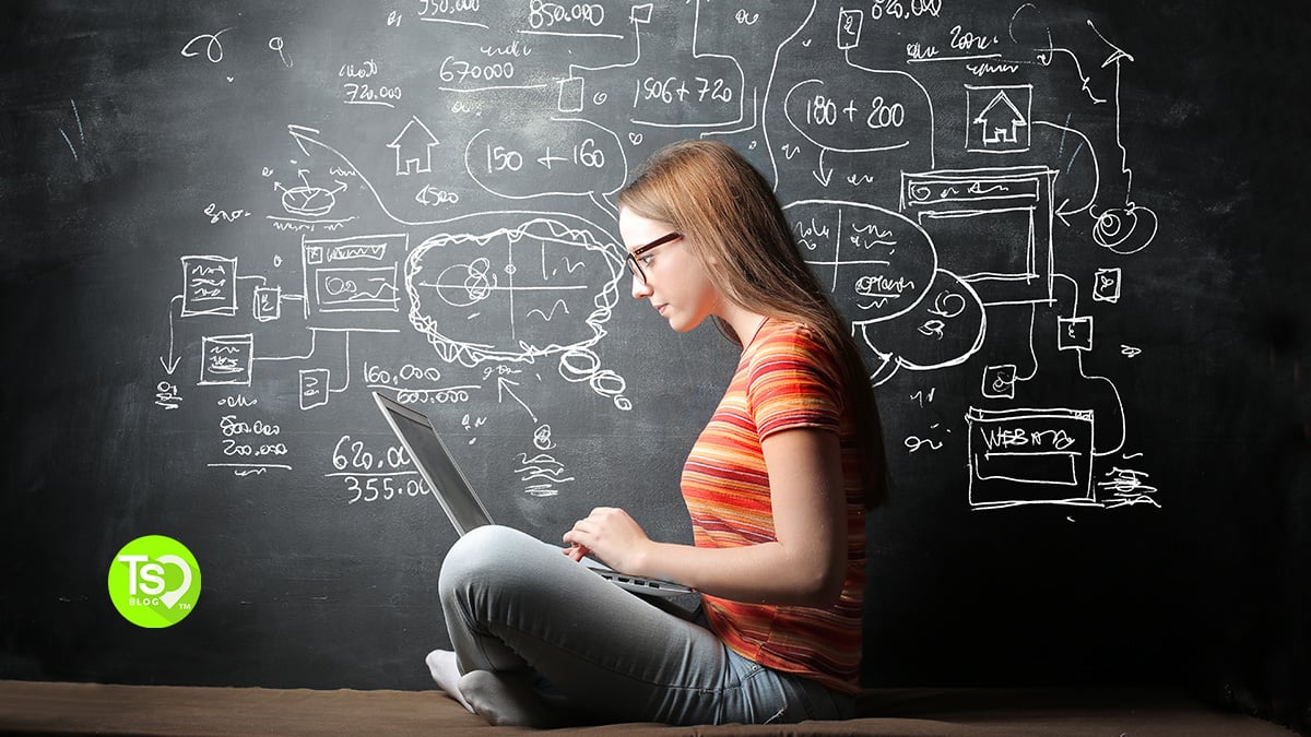 Person with Overwhelming Information on Computer