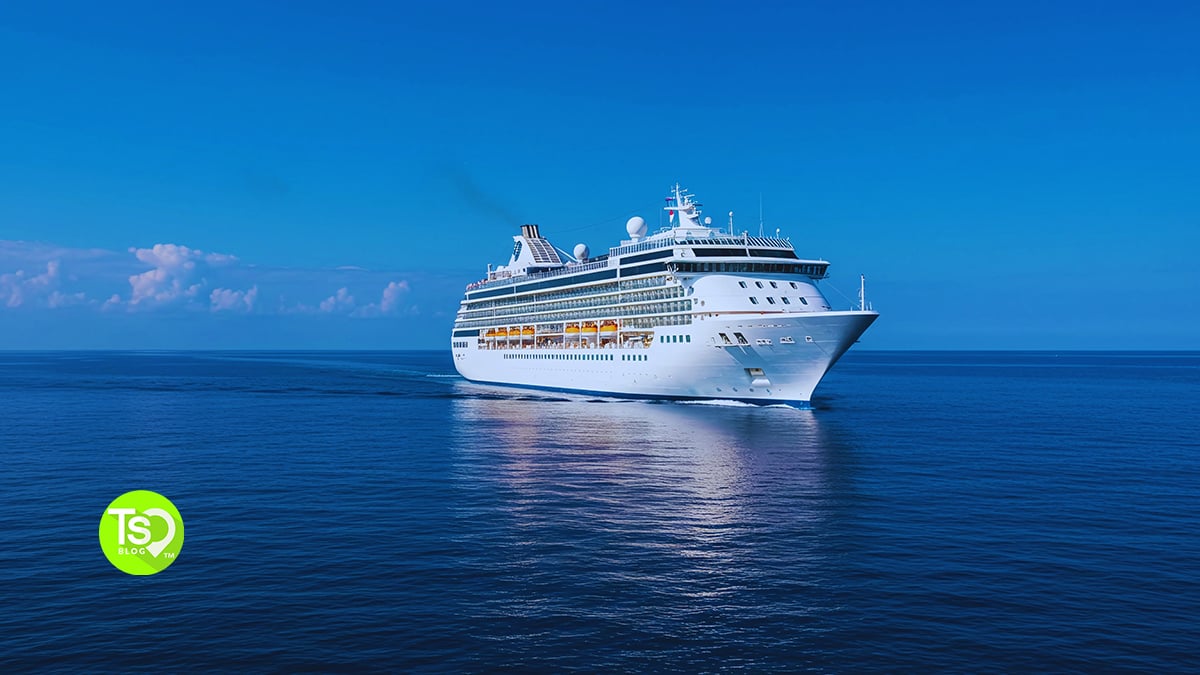 Cruise Ship Sailing on the Ocean