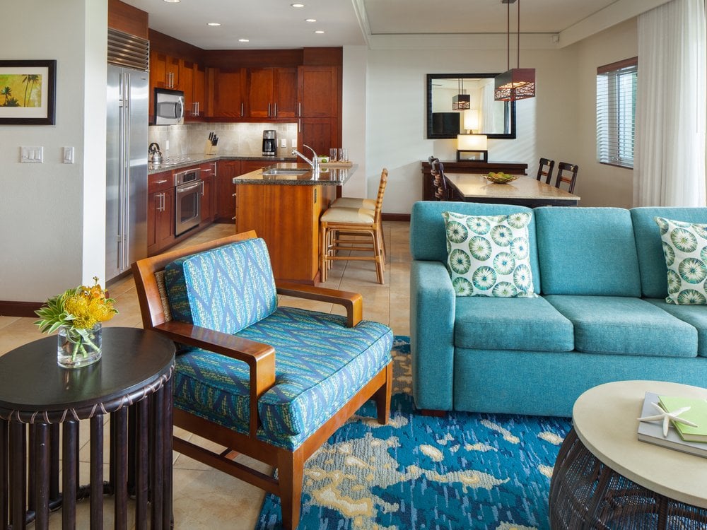Marriott’s Kauai Lagoons – Kalanipu’u Living Room