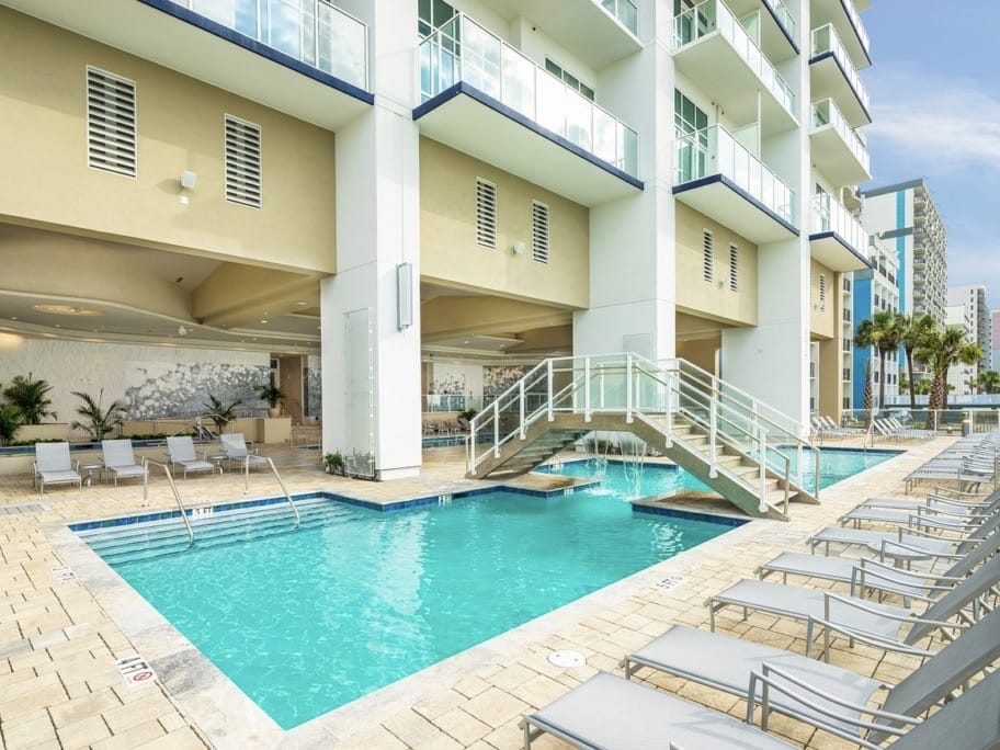 heated pool and hot tub