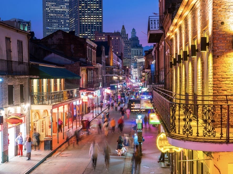 Bourbon Street at Night 