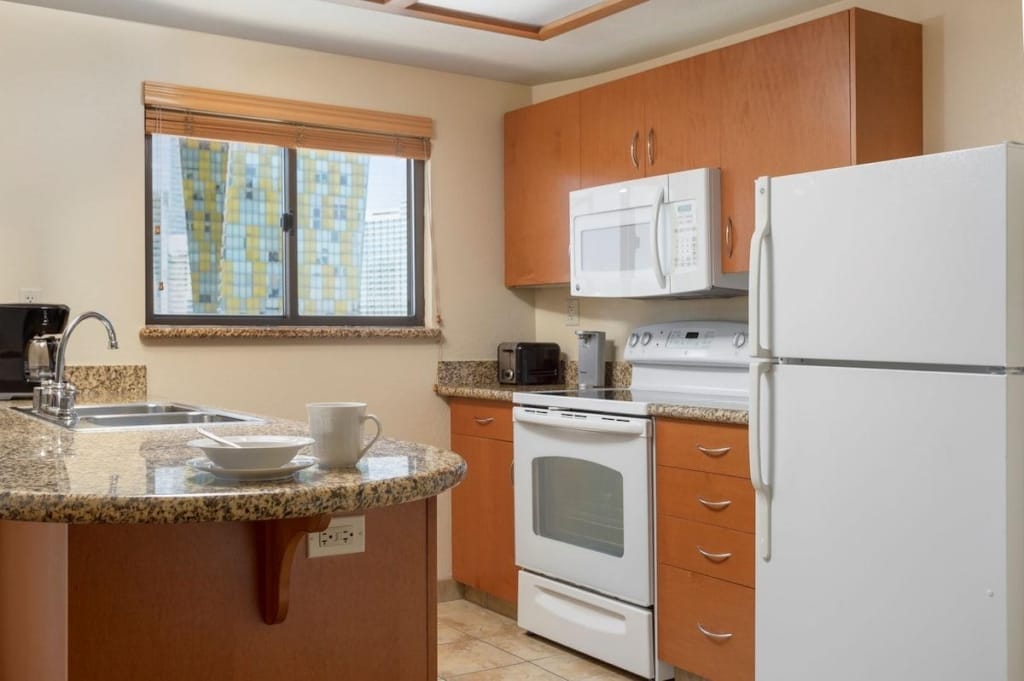 Las Vegas Diamond Resort Polo Towers For Sale Rent Hilton Grand Vacations HGVC Kitchen