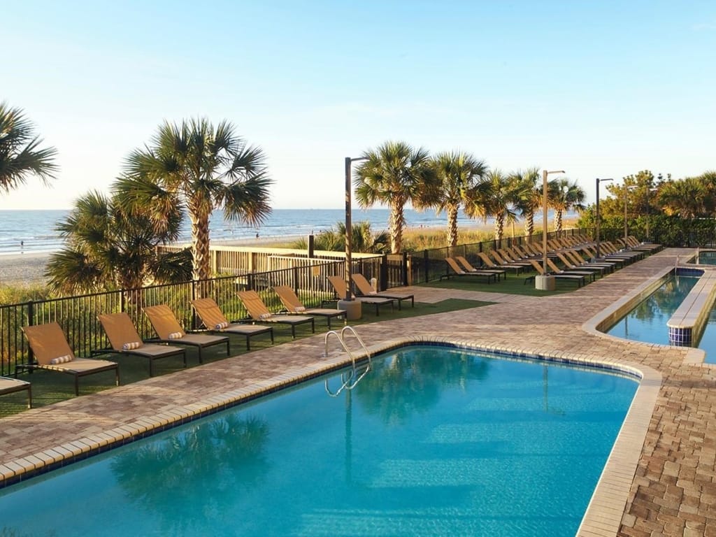 pool near lobby desk