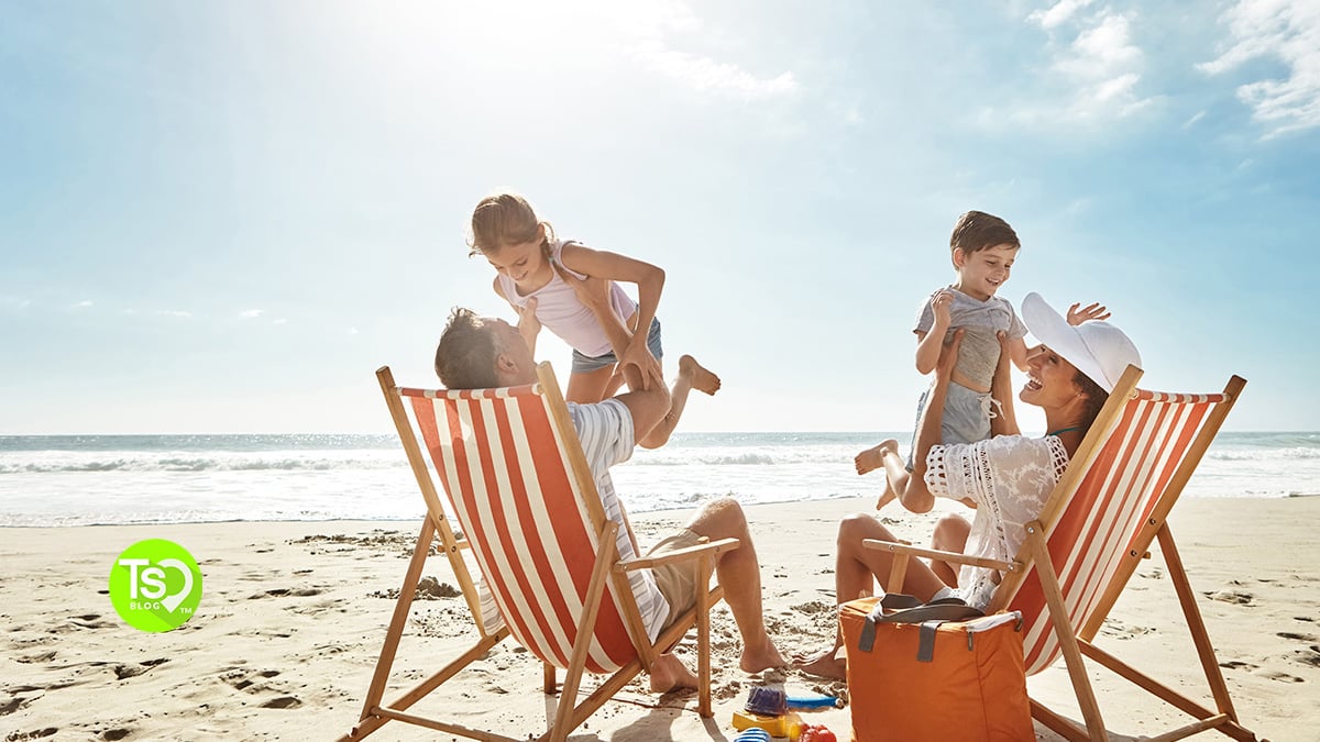 Family Enjoying Beach Vacation