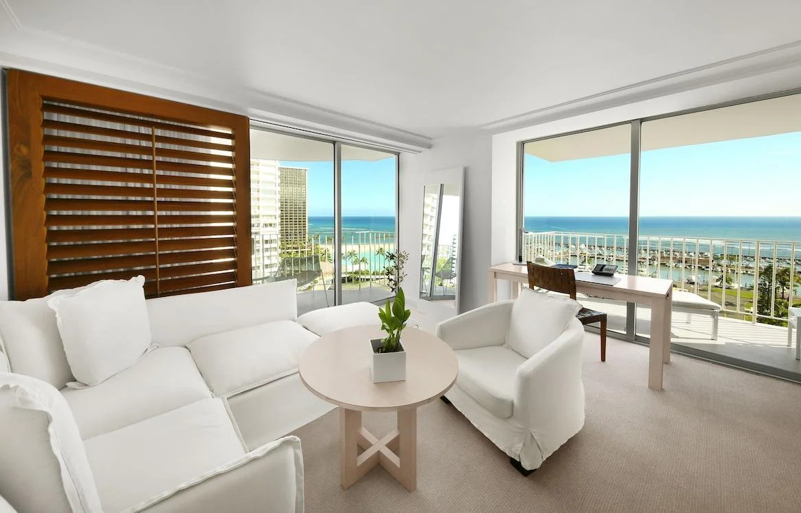 Hilton Vacation Club The Modern Honolulu Living Room Ocean View