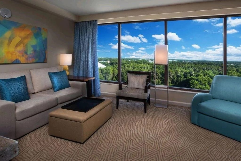 Bay Lake Tower Living Area