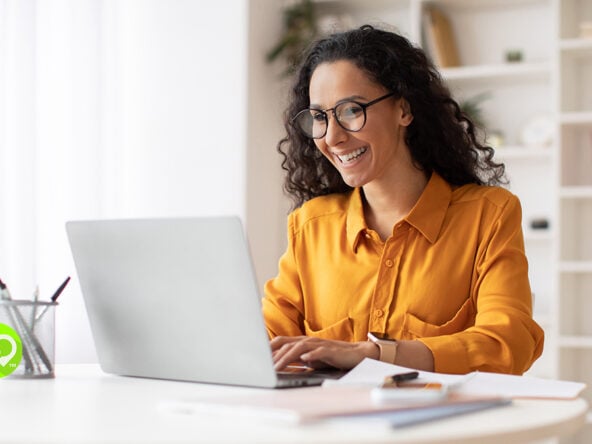 Person Browsing Internet