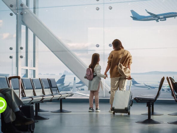 Family Traveling at Airport
