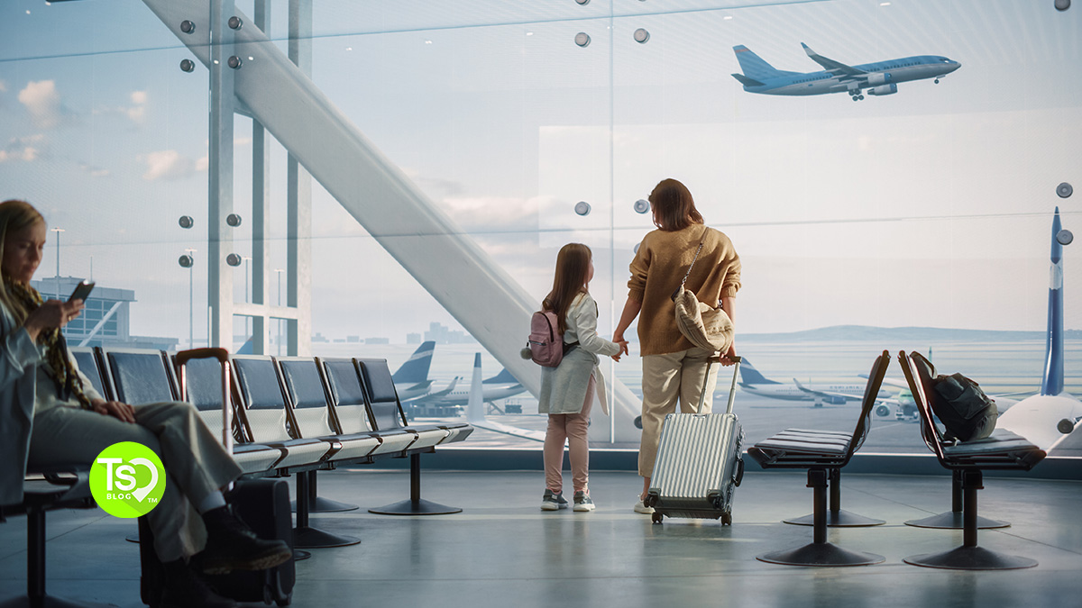 Family Traveling at Airport
