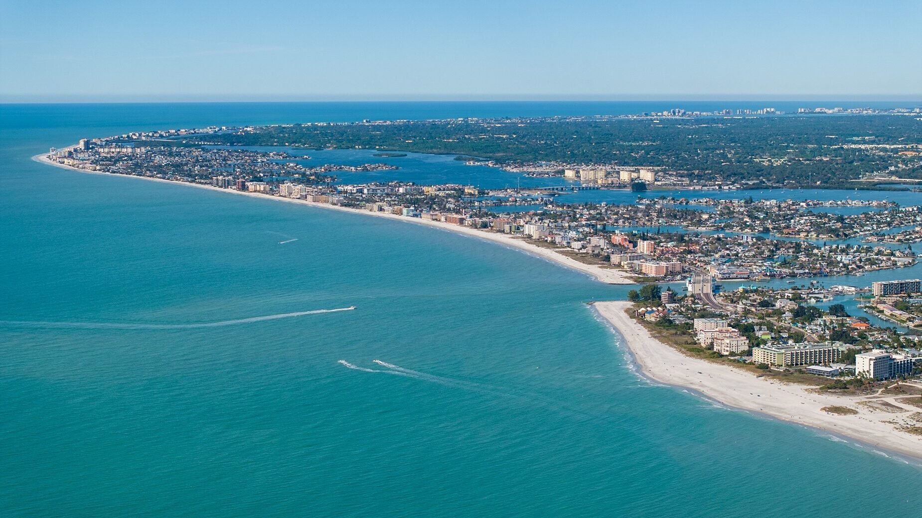 Aerial View of Treasure Island Beach