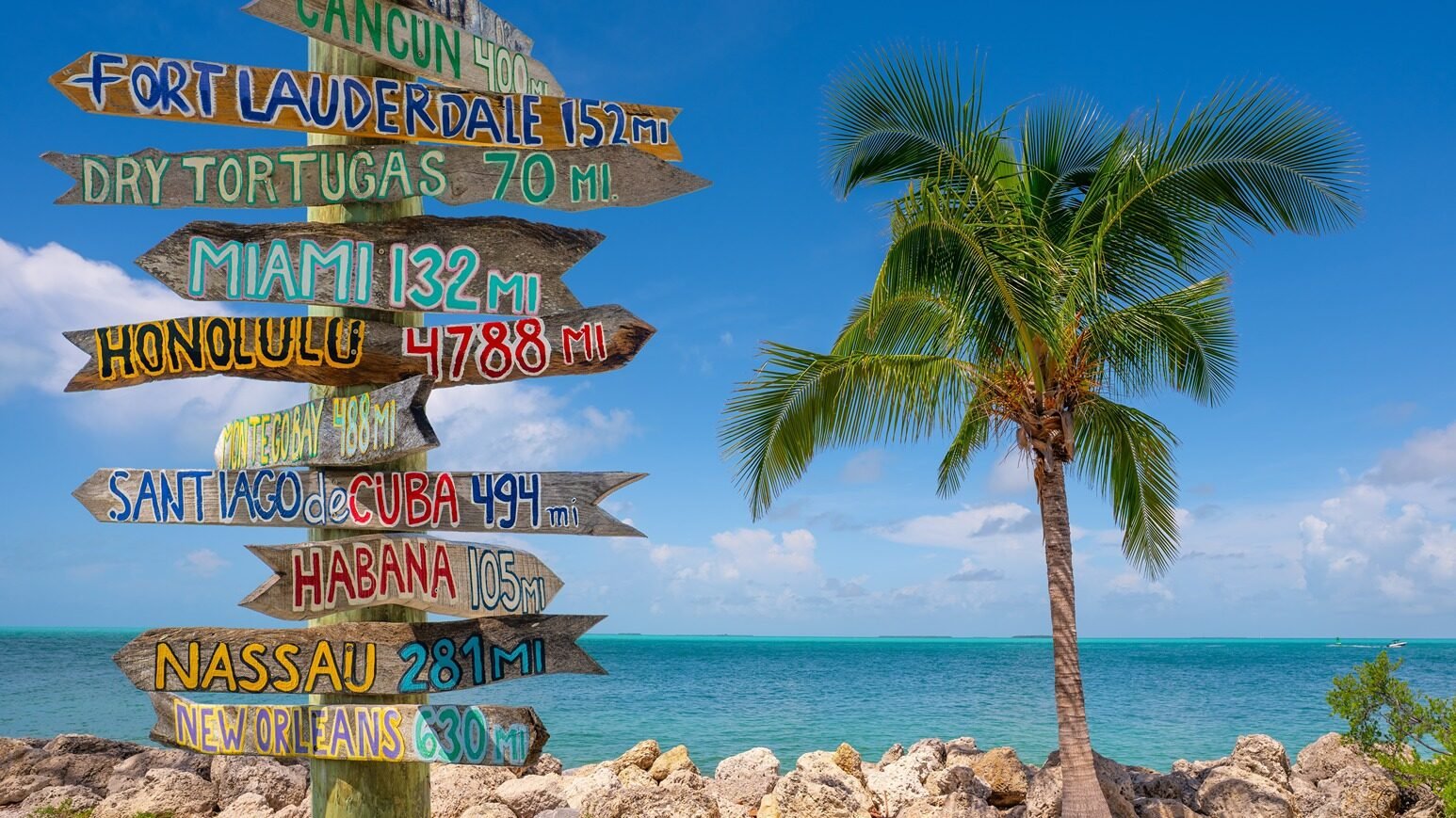 Mileage Signpost in Key West