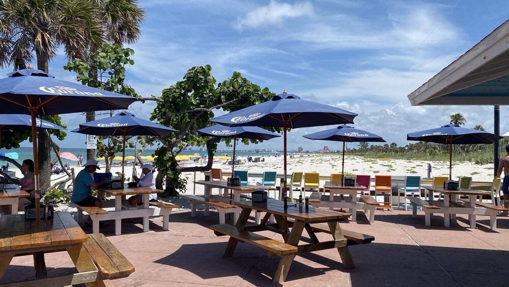 Outdoor Seating at Paradise Grill on the Beach