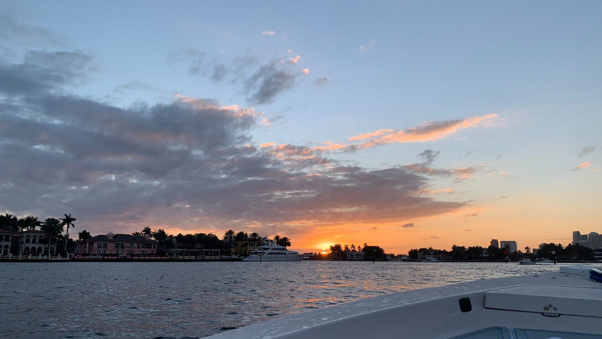 View from Boat on Intracoastal Waterway in Ft. Lauderdale