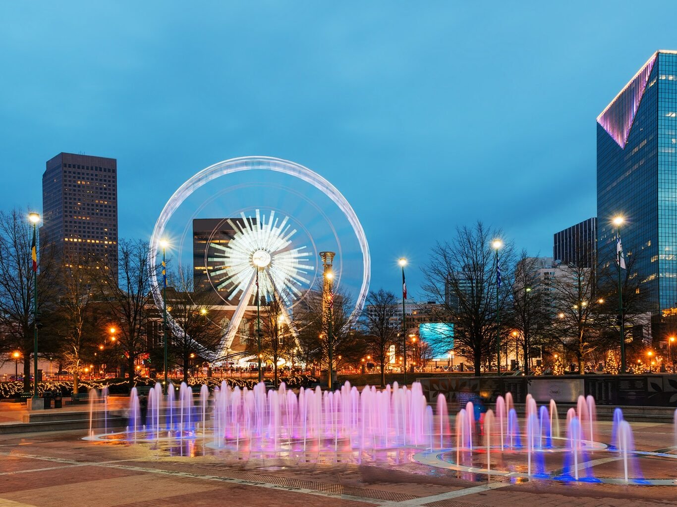 Atlanta Skyline from Centennial Olympic Park Near Club Wyndham Atlanta
