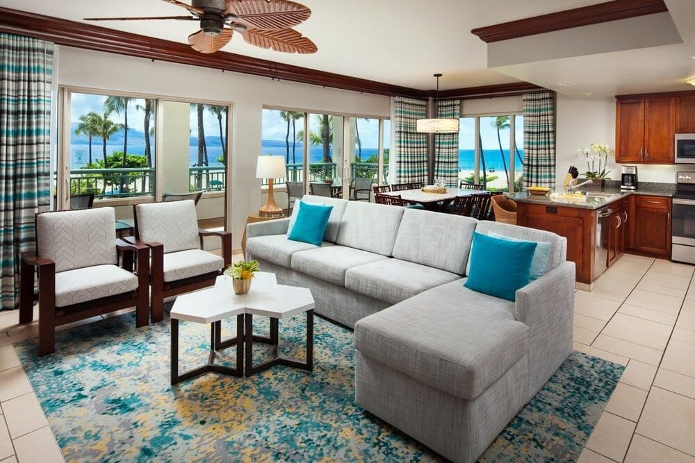 Marriott's Maui Ocean Club Living Room