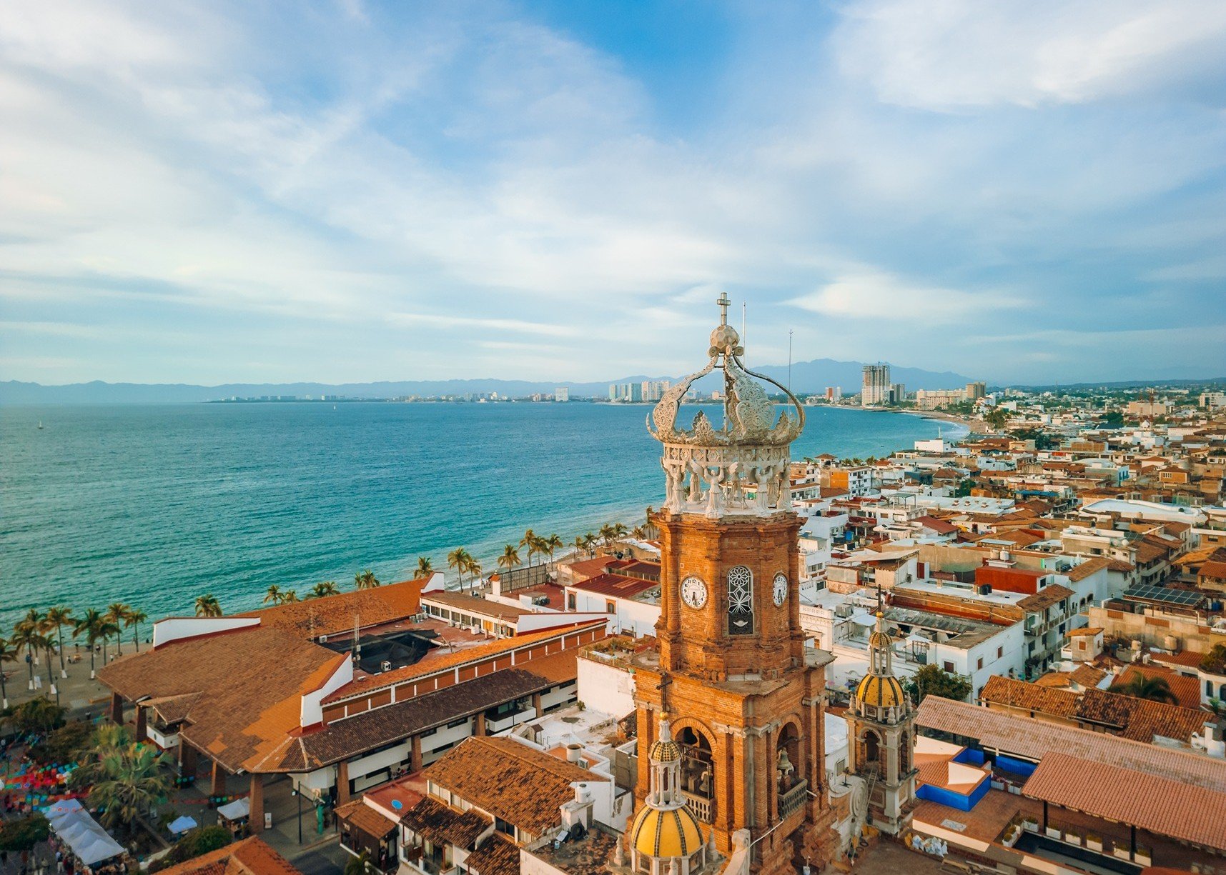 Aerial View of our Lady of Guadelupe Church in Puerto Vallarta