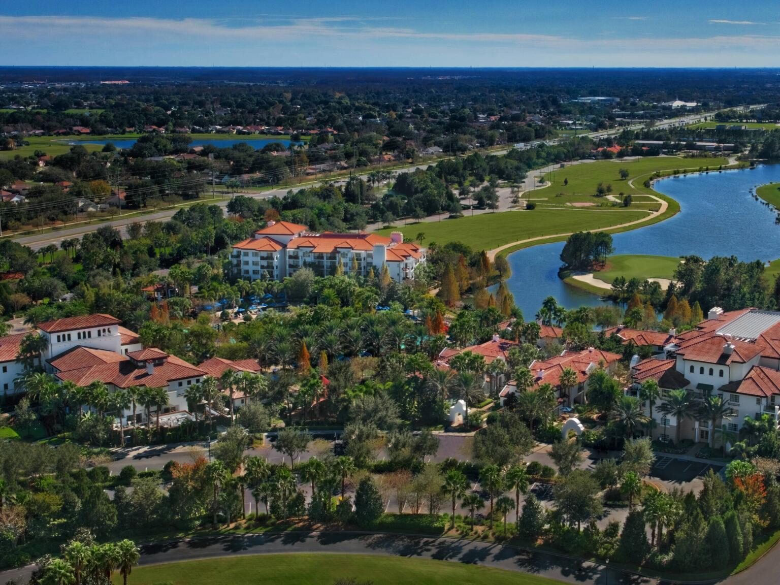 Marriott Timeshare Locations: Aerial View of Lakeshore Reserve, Orlando