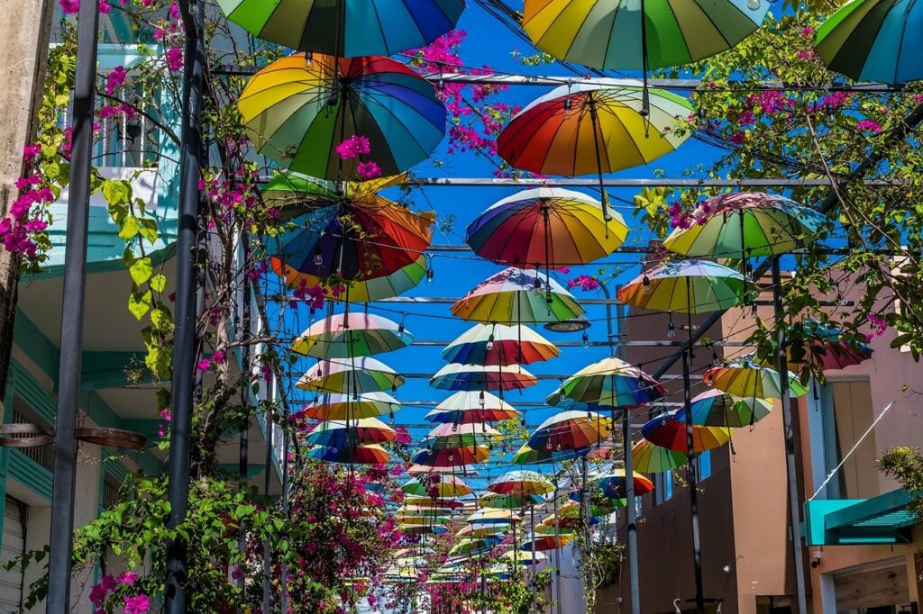 Umbrella Street in Puerto Plata