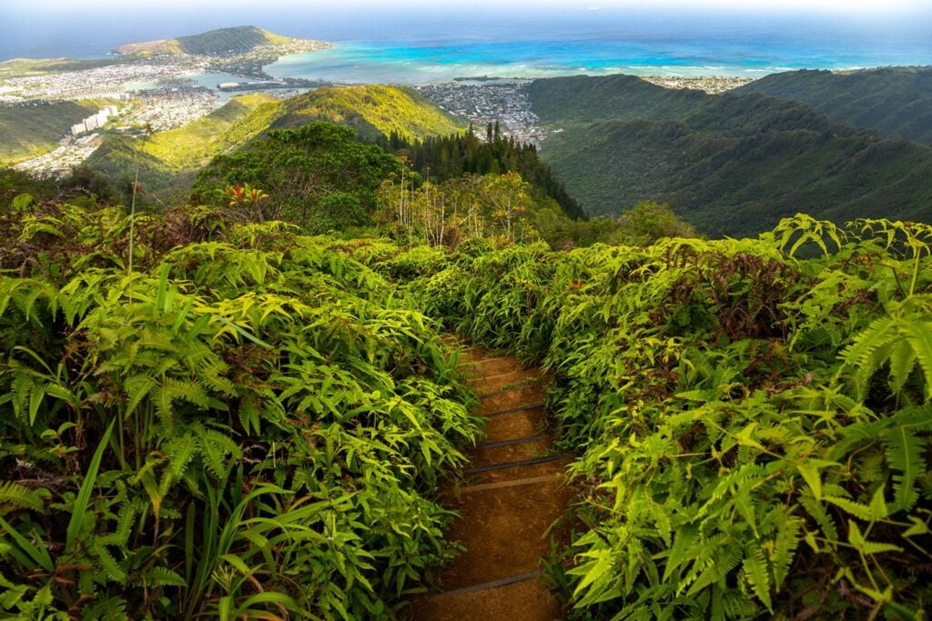 View from Kuliouou Ridge in Oahu